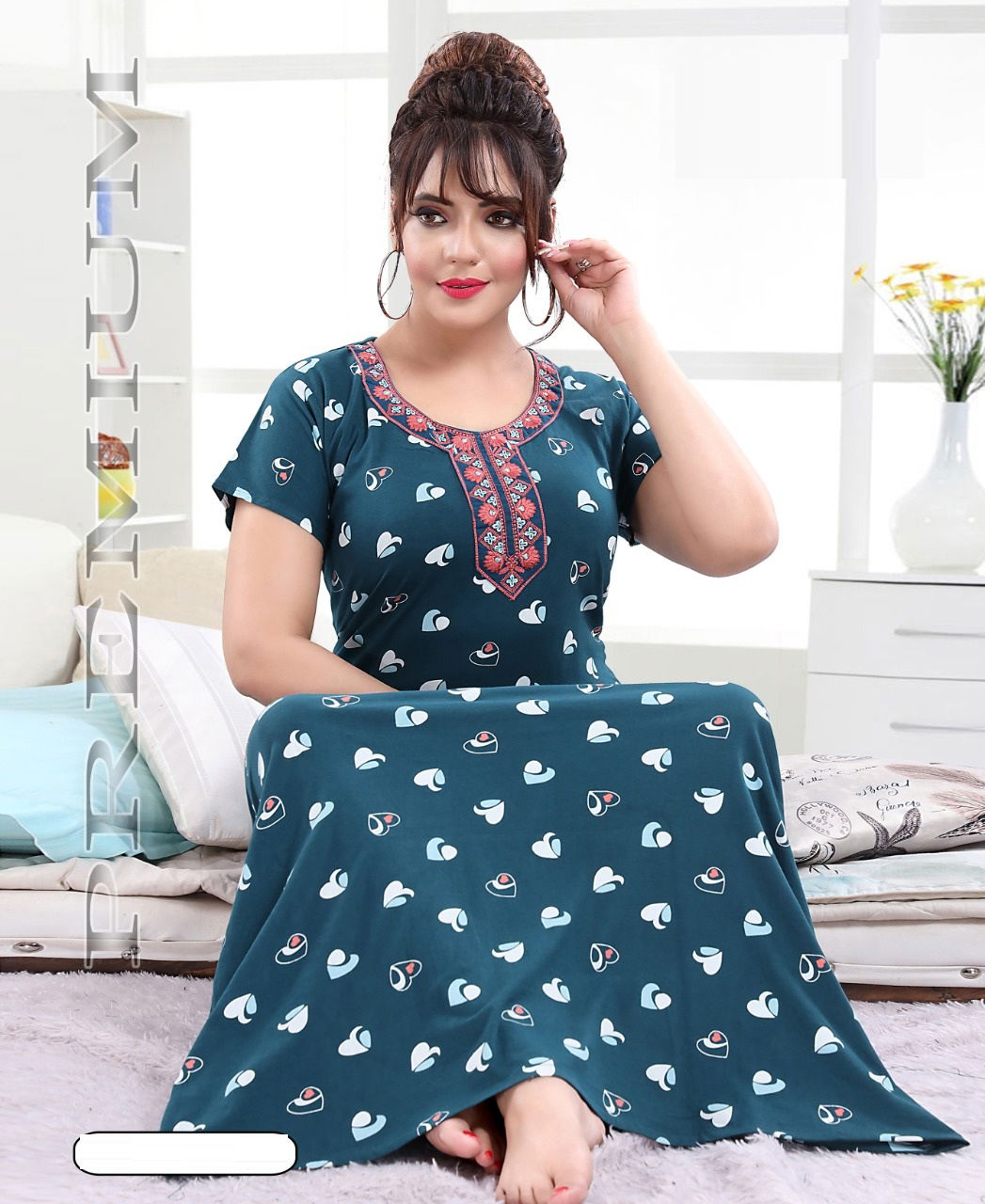 Kavyansika 217 Premium Latest Fancy Designer Embroidery Printed Nighty Collection